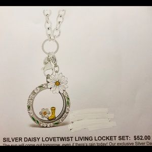 Origami Owl living Locket Necklace with charms